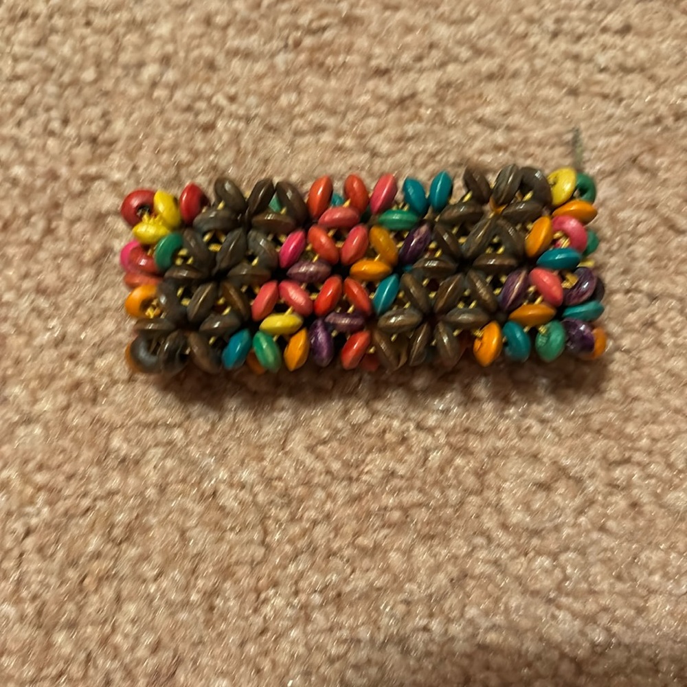Wood bead bracelet